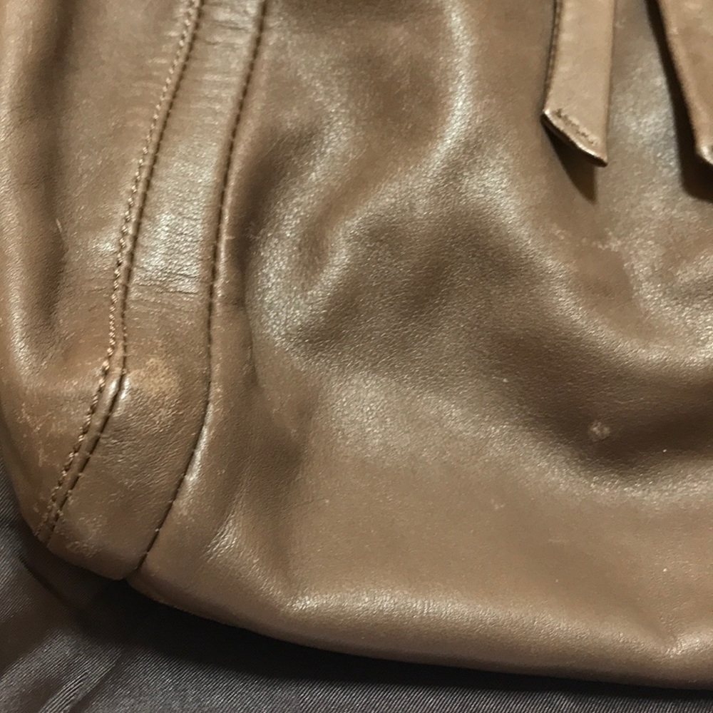 Used leather Coach mushroom color purse. - Picture 4 of 8